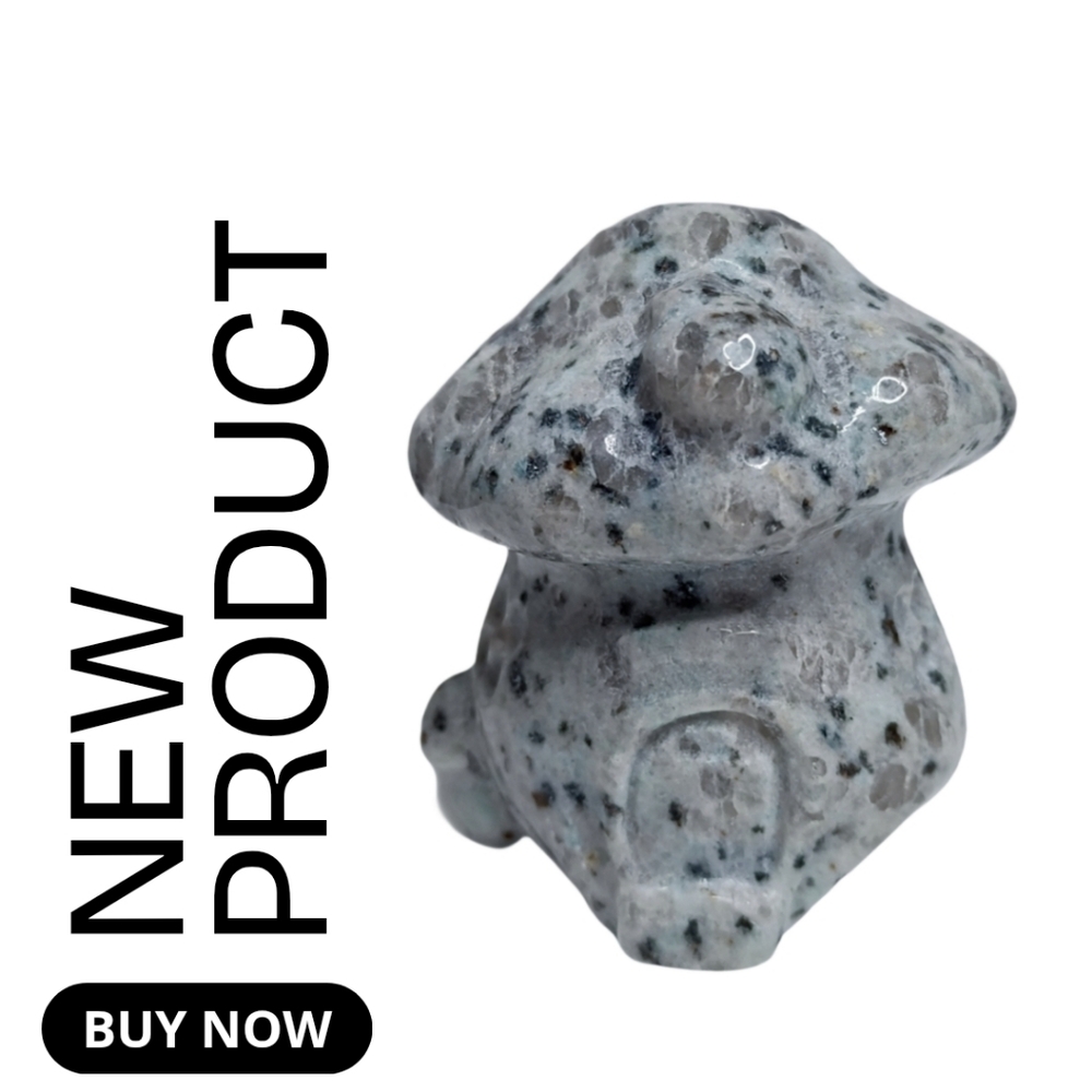 NEW Kiwi Jasper Stone Gray Mushroom House Decor